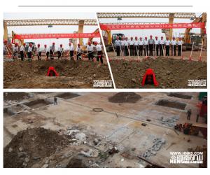 我公司歐式雙梁流水線車間建設全面展開